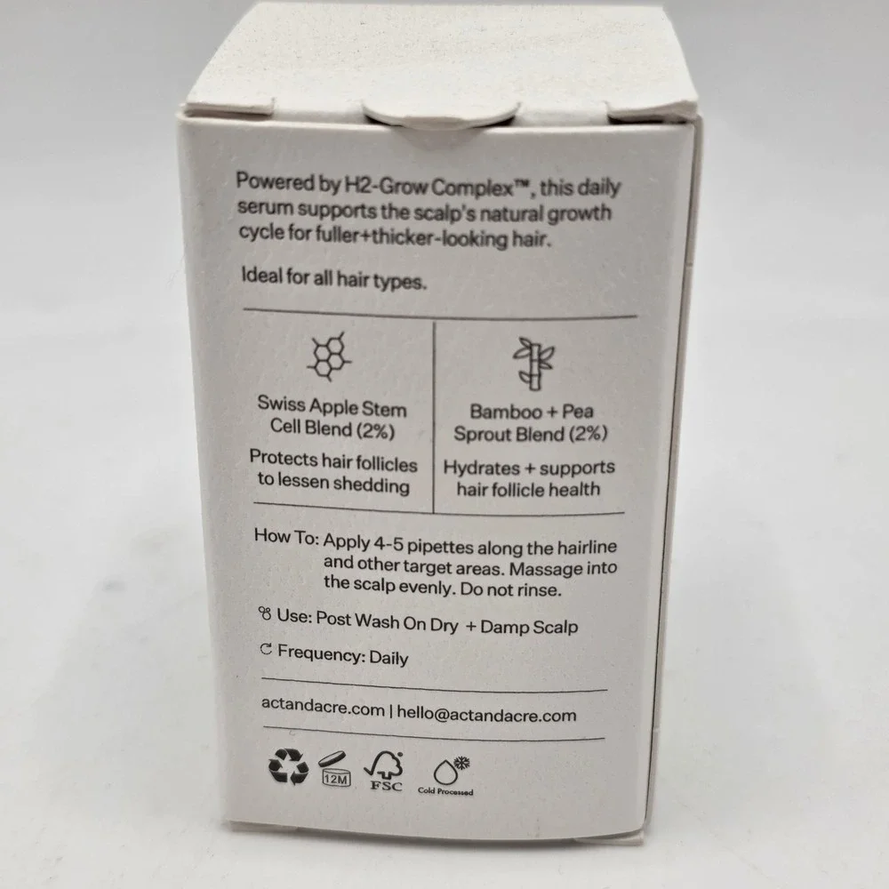 Act+Acre Cold Processed Stem Cell Scalp Serum 1oz 30ml Hair Growth Treatment - Picture 2 of 5